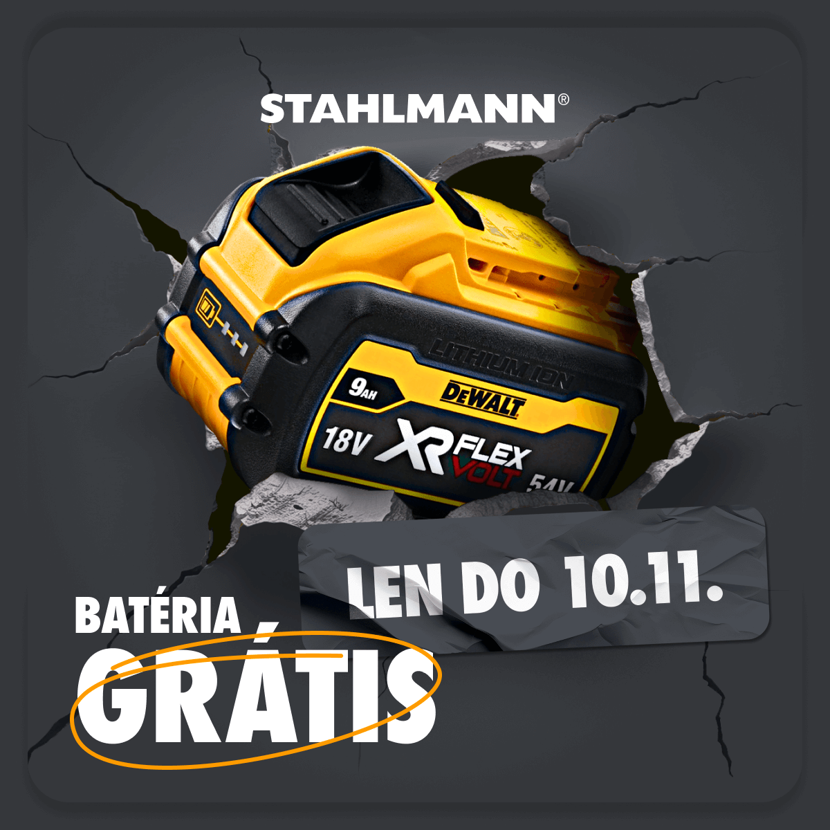 Dewalt batéria grátis